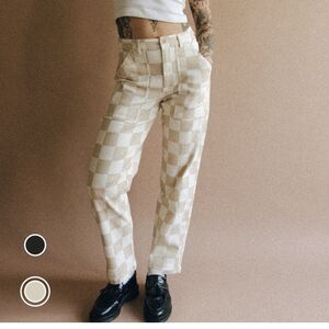 P&co Womens Checkered Fatigue Pants UK Sz 10